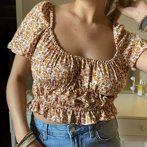 Floral cropped top